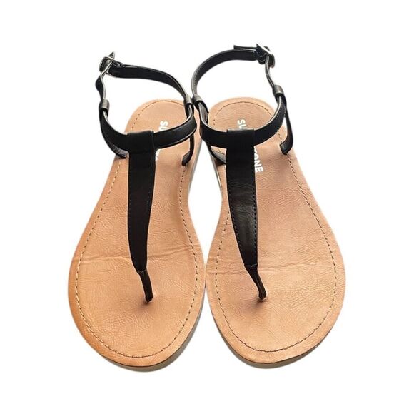 Sun + Stone Kristi Black T Strap Sandals Womens Size 5.5M NEW WITH BOX - Picture 5 of 7